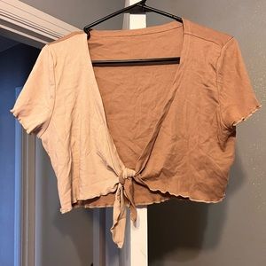 Color block crop top